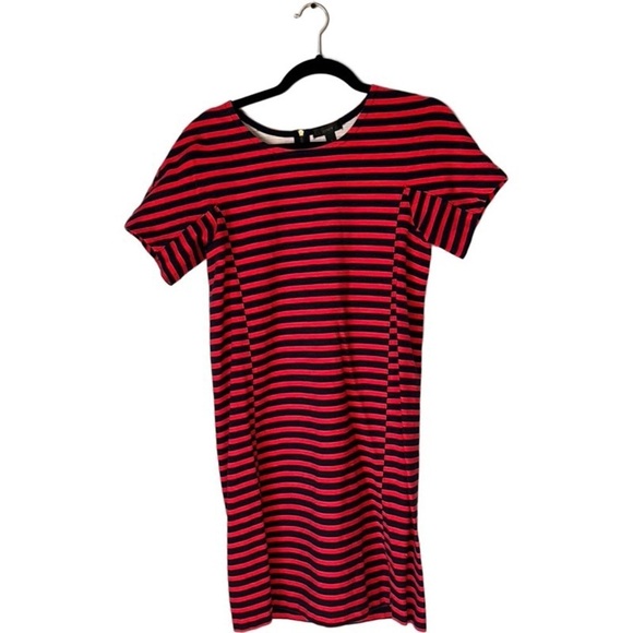 J. Crew Dresses & Skirts - J Crew Women’s Red Blue Striped Casual Nautical Preppy T Shirt Dress size S